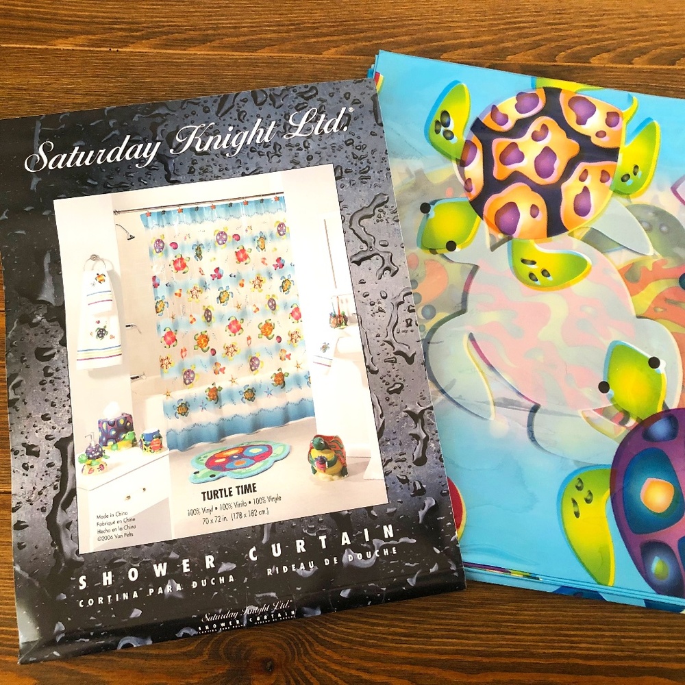 NEW Kids Turtle Time Shower Curtain